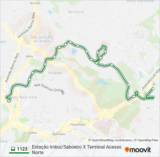 1123 Bus Line Map