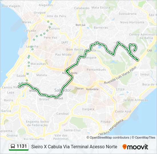 1131 Bus Line Map