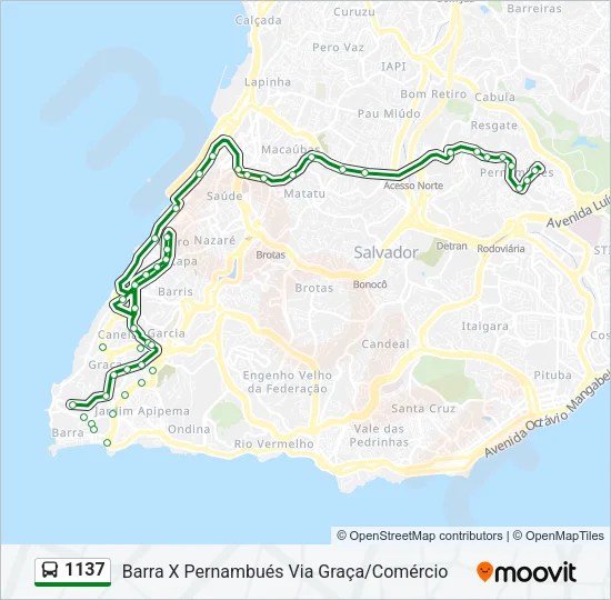 1137 Bus Line Map
