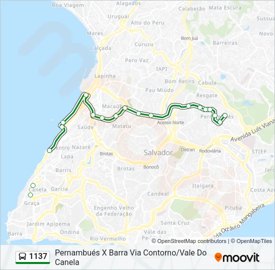 1137 Bus Line Map