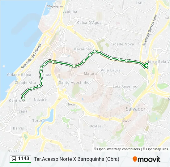 1143 Bus Line Map