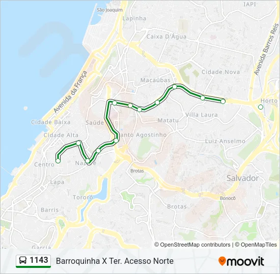 1143 Bus Line Map