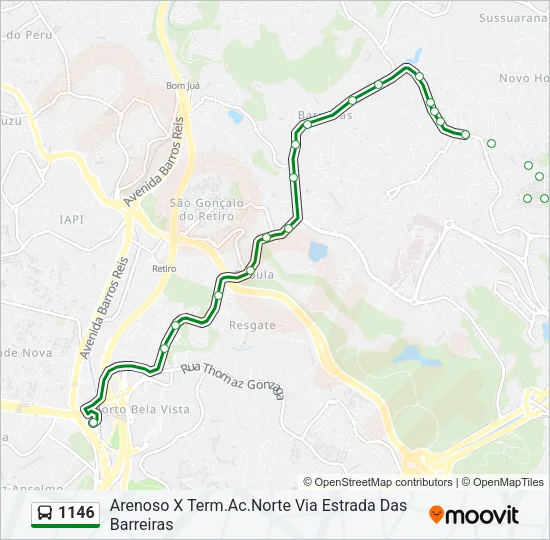 1146 Bus Line Map