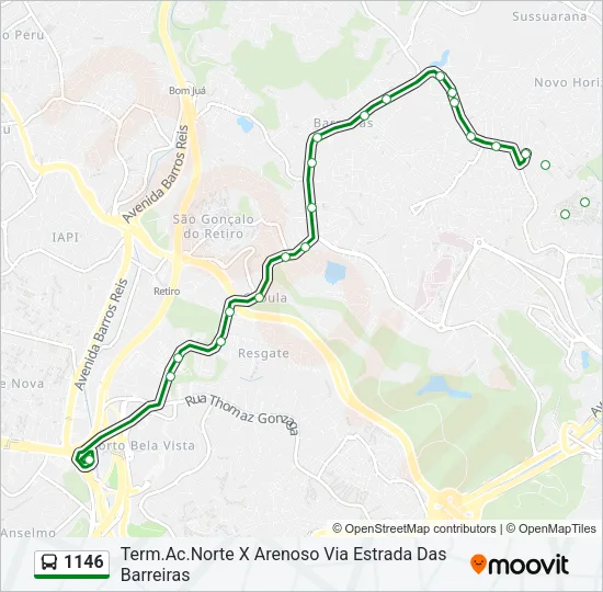 1146 Bus Line Map