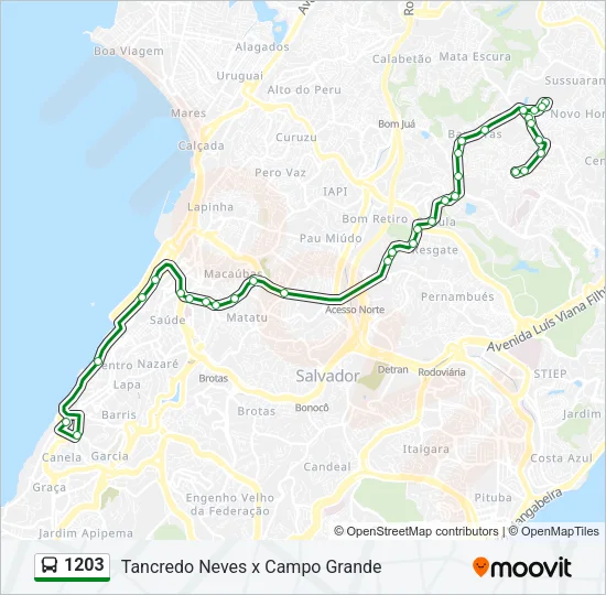 1203 Bus Line Map