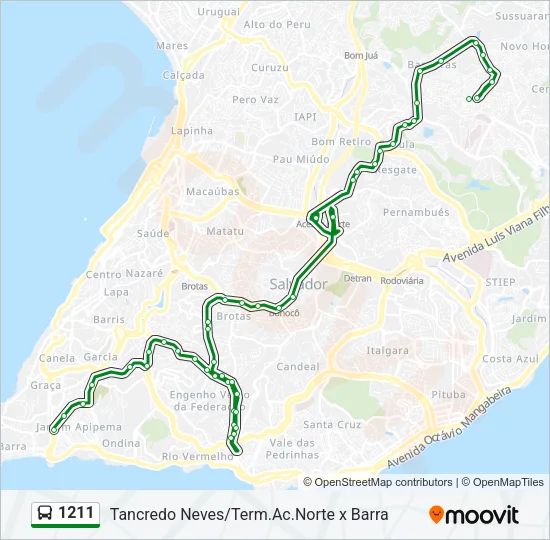 1211 Bus Line Map