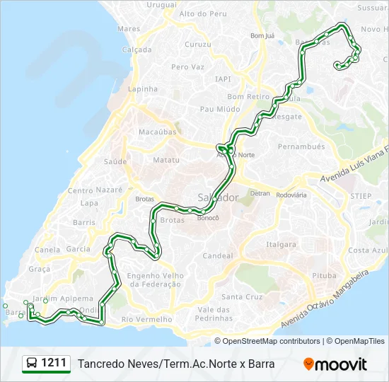 1211 Bus Line Map