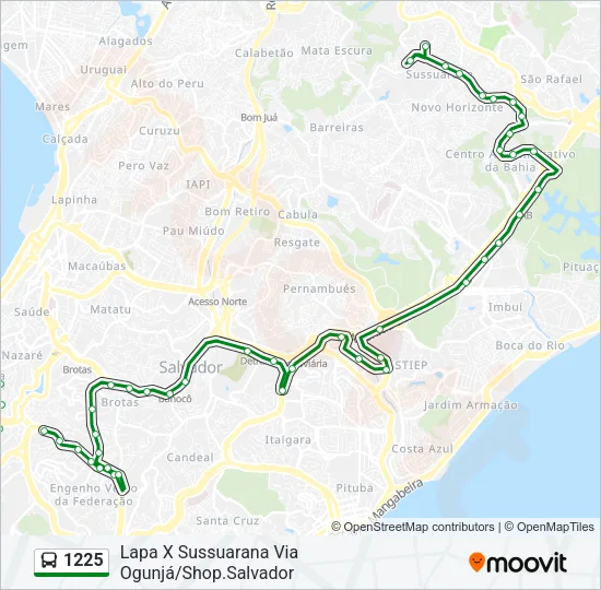 1225 Bus Line Map