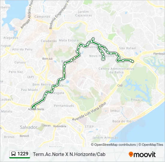 1229 Bus Line Map