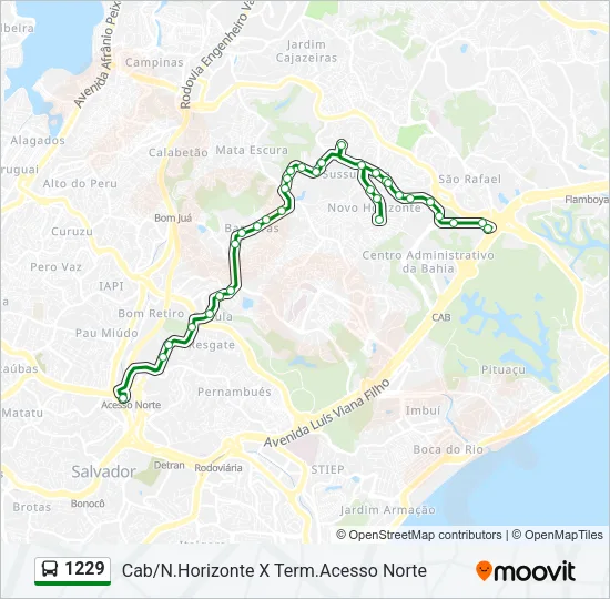 1229 Bus Line Map