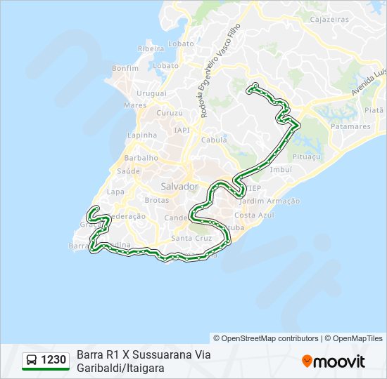 1230 bus Line Map