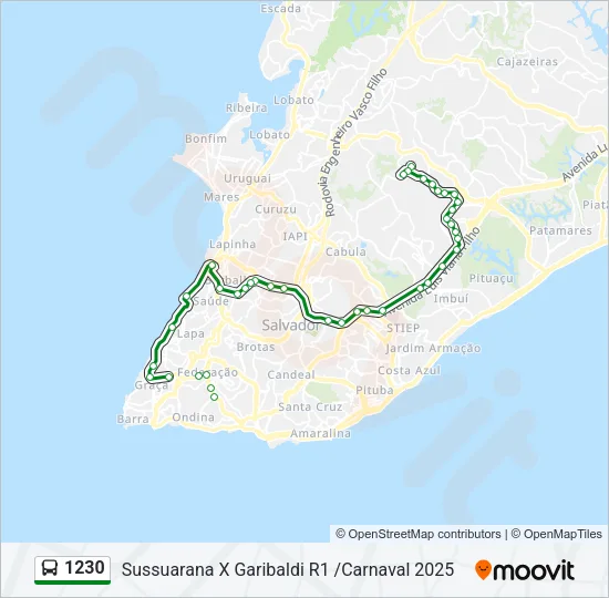 1230 Bus Line Map