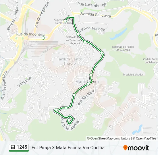 1245 Bus Line Map