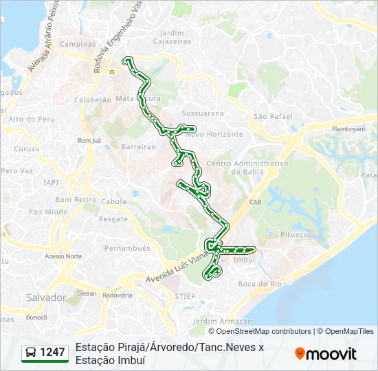 1247 Bus Line Map
