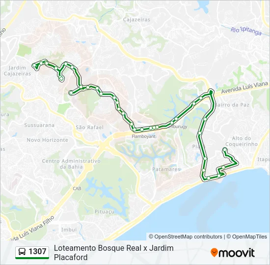 1307 Bus Line Map