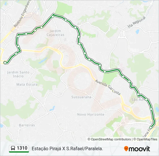 1310 Bus Line Map