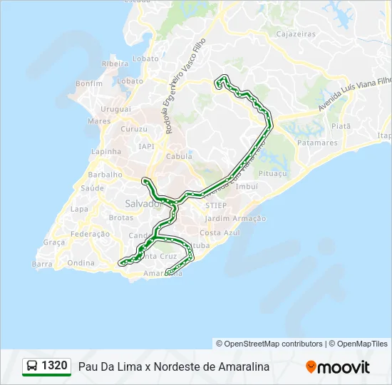 1320 Bus Line Map