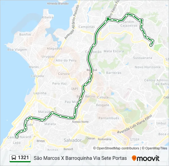 1321 Bus Line Map