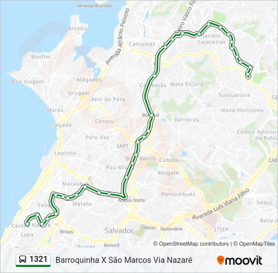 1321 Bus Line Map