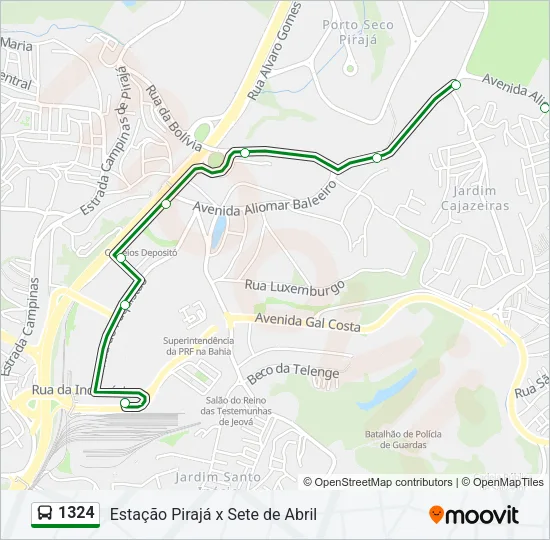 1324 Bus Line Map
