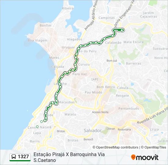 1327 Bus Line Map