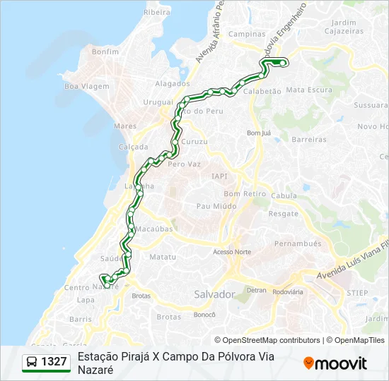 1327 Bus Line Map