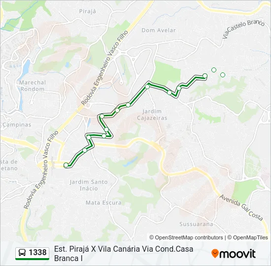 1338 Bus Line Map