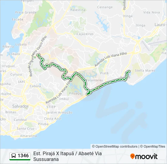 1346 Bus Line Map
