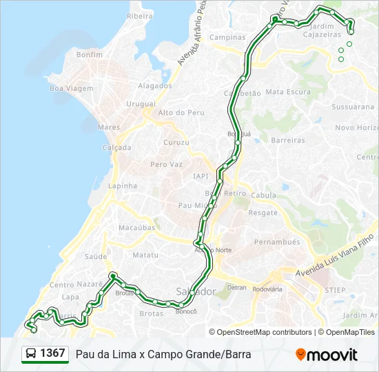 1367 Bus Line Map