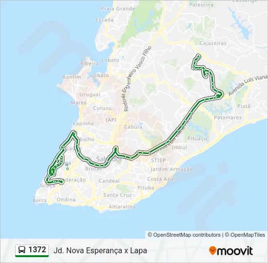 1372 Bus Line Map