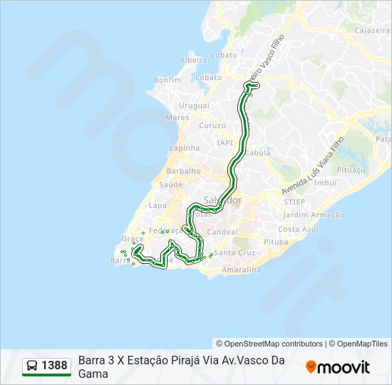 1388 Bus Line Map