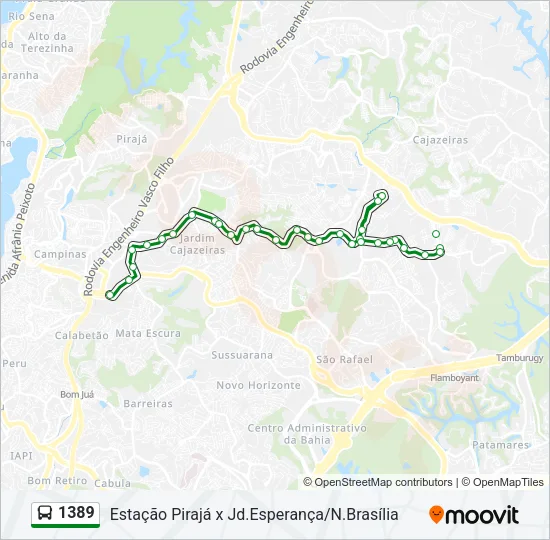 1389 Bus Line Map