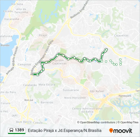1389 Bus Line Map