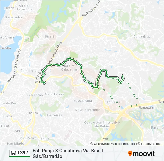 1397 Bus Line Map