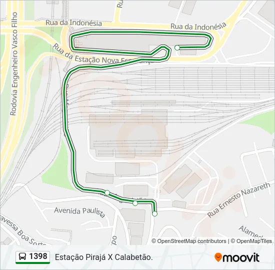 1398 Bus Line Map