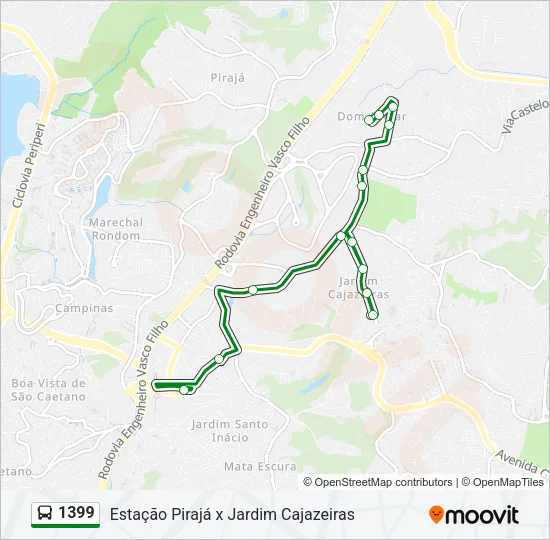 1399 Bus Line Map