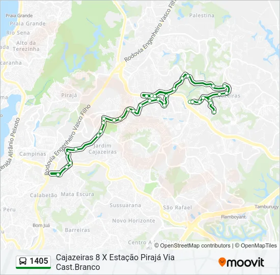 1405 Bus Line Map