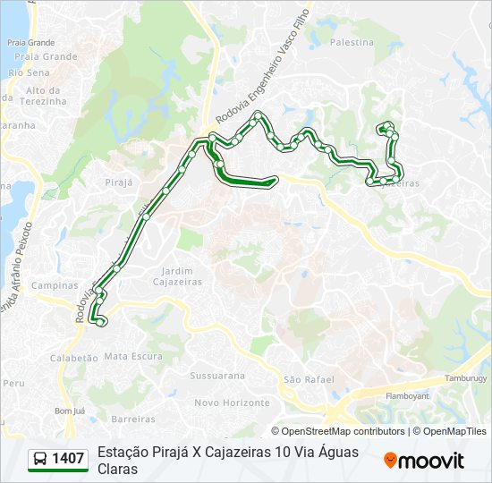 Rota da linha 144001: horários, paradas e mapas - Cajazeiras 7/6 X