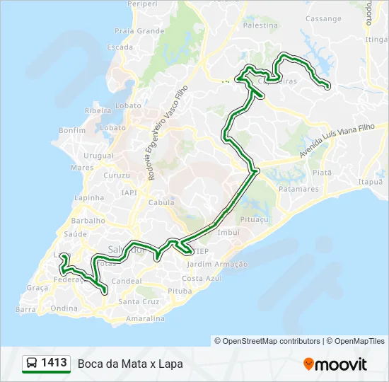 1413 Bus Line Map
