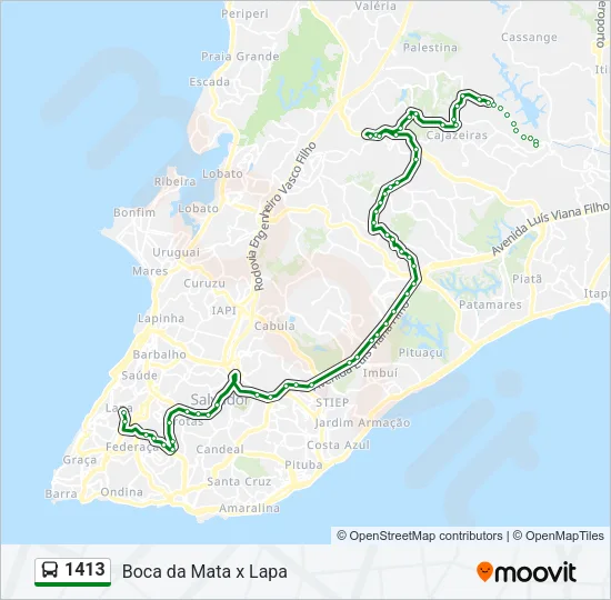 1413 Bus Line Map
