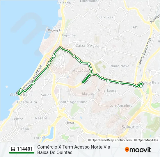114401 Bus Line Map