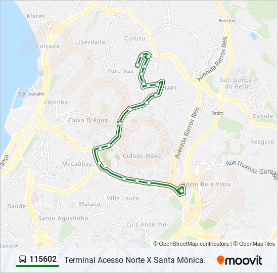 115602 bus Line Map