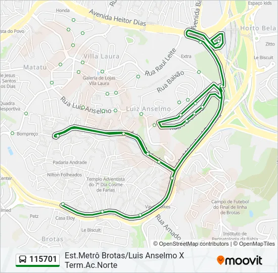 115701 Bus Line Map