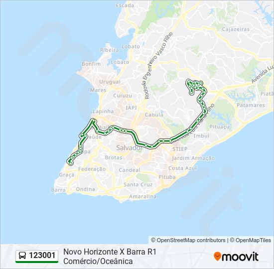 123001 bus Line Map