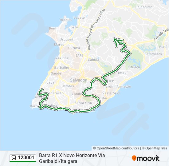 Mapa de 123001 de autobús