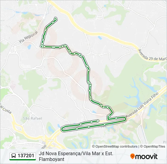 137201 Bus Line Map