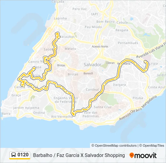 0120 Bus Line Map