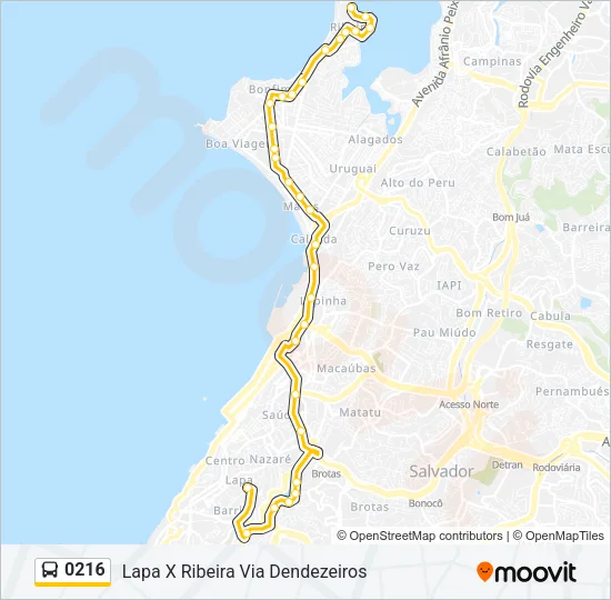0216 Bus Line Map