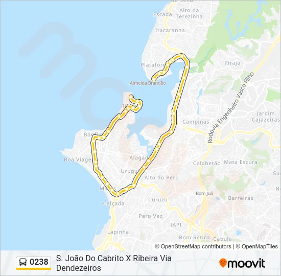 0238 Bus Line Map