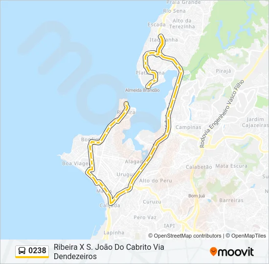 0238 Bus Line Map
